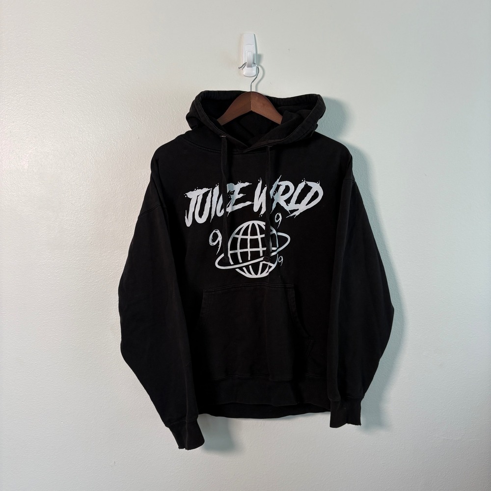Juice WRLD 999 Club Hoodie Mens Large Black Graphic Portrait Jarad Higgins L